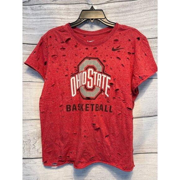 Nike Athletic Ohio State Basketball Distressed T-shirt - Picture 1 of 2